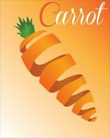 Fresh Vector Illustration of Easter Carrots. illustration of carrot strips. nutritious vegetables