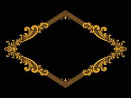 Gold Vintage Ornament Luxury Style vector