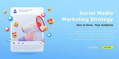 ilustración de marketing de redes sociales vector