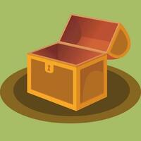 Wooden Treasure Chest vector