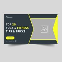 Creative body building thumbnail design, video cover design, fully editable vector eps 10 file format