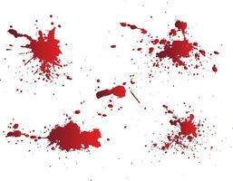 Set of blood splatter grunge background vector