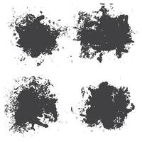 Collection of  black grunge background vector