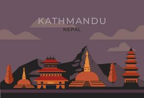 fondo de katmandú nepal vector