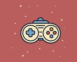 joypad vector flat color icon. Game Joystick vector graphics