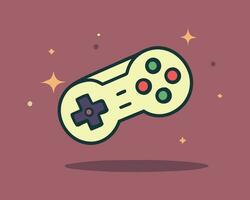 joypad vector flat color icon. Game Joystick vector graphics