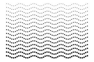 Vector dotted wavy dash line seamless pattern.