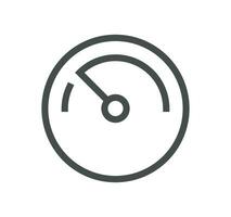 Speedometer related icon outline and linear vector. vector