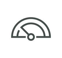 Speedometer related icon outline and linear vector. vector