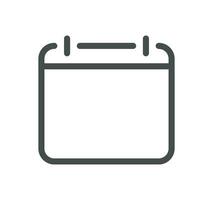 Calendar related icon outline and linear vector. vector