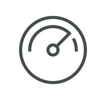 Speedometer related icon outline and linear vector. vector