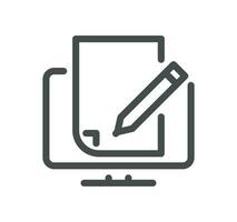 Ai chat bot related icon outline and linear vector. vector
