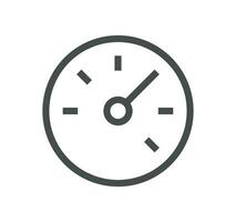 Speedometer related icon outline and linear vector. vector