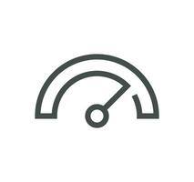 Speedometer related icon outline and linear vector. vector