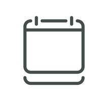 Calendar related icon outline and linear vector. vector