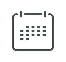 Calendar related icon outline and linear vector. vector