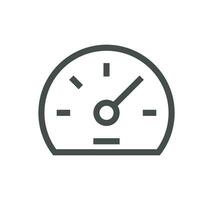 Speedometer related icon outline and linear vector. vector