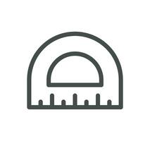 Measure related icon outline and linear vector. vector