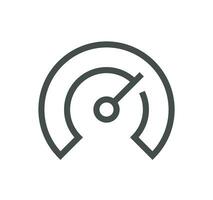 Speedometer related icon outline and linear vector. vector