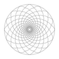 Mandala coloring page. Hypnotic. Art Therapy. vector