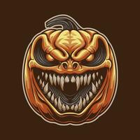 Pumpkin Head mascot great illustration for your branding business vector