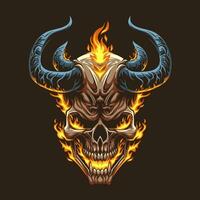 Skull Head mascot great illustration for your branding business vector