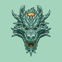 Dragon Head mascot great illustration for your branding business vector