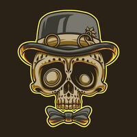 Skull Head mascot great illustration for your branding business vector