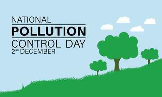 National Pollution control day is observed every year on December 2. Forest or Vehicle Problems in Template design. Banner, poster, card, background design. vector