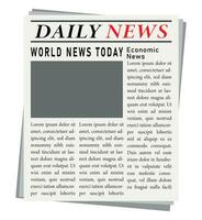 Daily Newspaper pages template, Newspaper headline, Newsprint vector illustration.