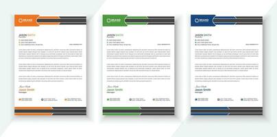 Modern  Business style letterhead design bundle. Clean and professional corporate company business letterhead template. vector