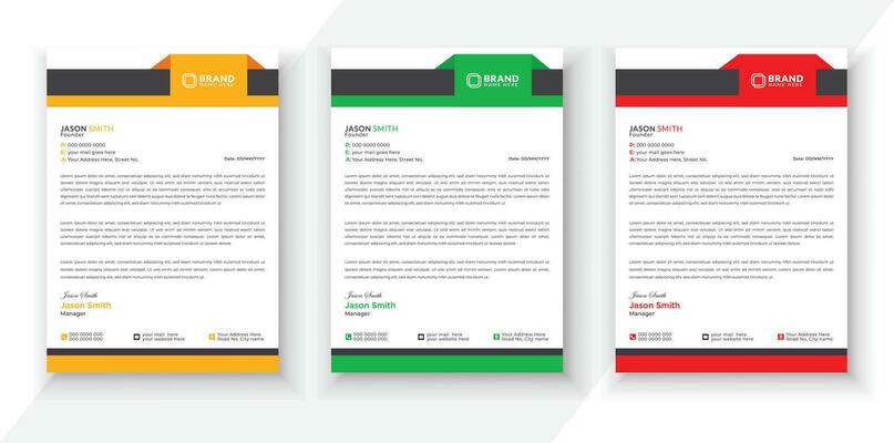 Modern  Business style letterhead design bundle. Clean and professional corporate company business letterhead template.