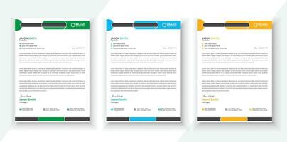 Modern  Business style letterhead design bundle. Clean and professional corporate company business letterhead template. vector