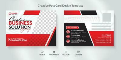 Corporate  Postcard Design Template with modern layout. vector