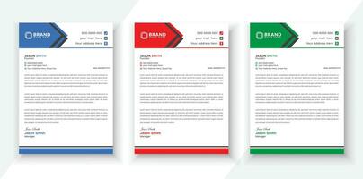 Modern  Business style letterhead design bundle. Clean and professional corporate company business letterhead template. vector