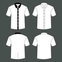 work or school uniform front and back view vector illustration