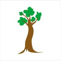 green eps 10 vector tree illustration isolated on white background, very suitable for use on websites, posters, children's animations and others