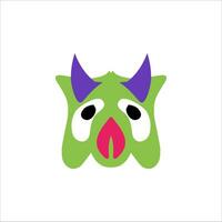 cute character head vector illustration for children educational use with different shapes and cute doll characters