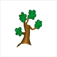 green eps 10 vector tree illustration isolated on white background, very suitable for use on websites, posters, children's animations and others