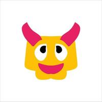 cute character head vector illustration for children educational use with different shapes and cute doll characters
