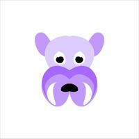 cute character head vector illustration for children educational use with different shapes and cute doll characters