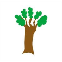 green eps 10 vector tree illustration isolated on white background, very suitable for use on websites, posters, children's animations and others