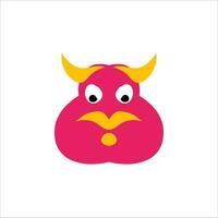 cute character head vector illustration for children educational use with different shapes and cute doll characters