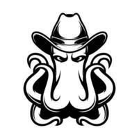 pulpo vaquero contorno vector