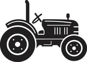 Black and White Tractor Sketch Old Fashioned Tractor Graphic Design vector