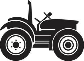 Detailed Tractor Blueprint Design Monochromatic Tractor Line Art vector