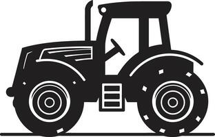 Clásico tractor logo diseño negro y blanco tractor obra de arte vector