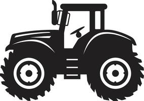 tradicional tractor diseño en monocromo clásico tractor contorno dibujo vector