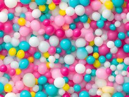 background of colored plastic balls photo