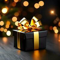 Christmas gift box AI Generated photo